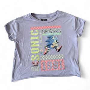 Little Girls Sonic the Hedgehog Cropped Tee